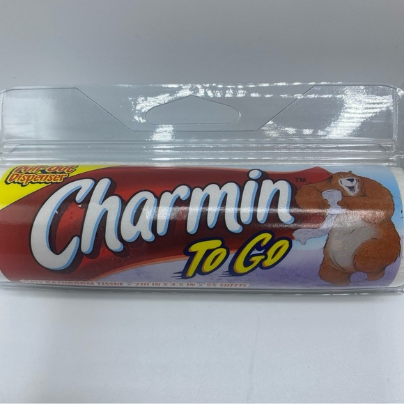 2 Charmin To Go Toilet Paper 1Ply Bath Tissue 55 Sheets Dispenser Vintage - Picture 5 of 5